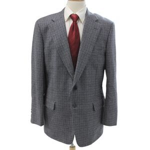 Paul Smith Mens Plaid Wool Blazer Button Classic Size 43